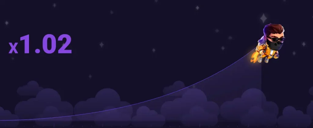 Начало полета в Lucky Jet